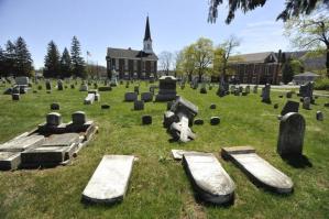 Damage done at the Boalsburg Cemetery is estimated to be in excess of $100,000. Credit: Nabill K. Mark/CDT